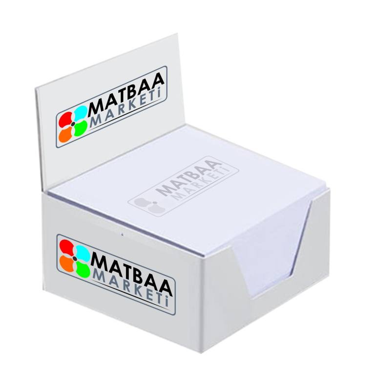 250 Yapraklı Küp Bloknot 7.5x7.8 Cm, Beyaz Kağıt, Baskılı, Kutulu