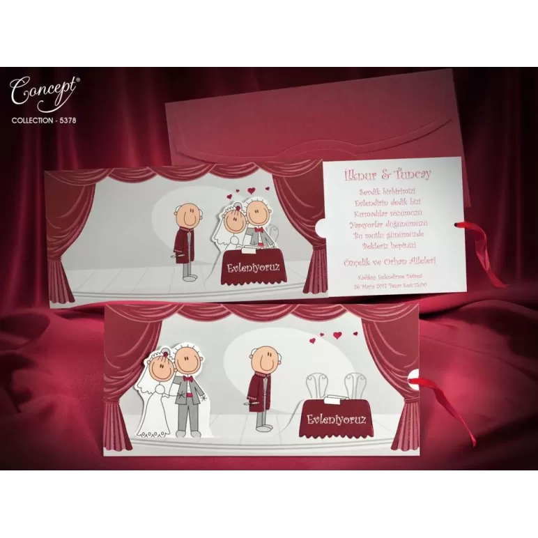Karikatürlü ve Hareketli Davetiye - 5378