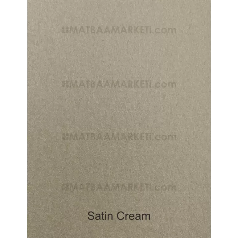 Krem Sedefli Işıltılı Karton - 300 Gr - 70x100 Cm - Satin Cream
