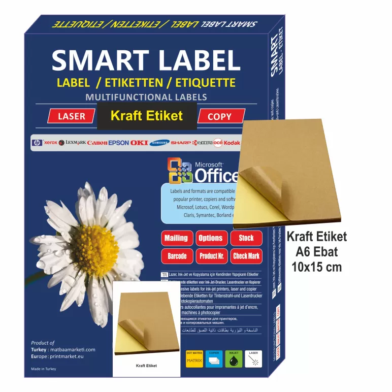Kraft Etiket A6 400 Yapraklık PAKET