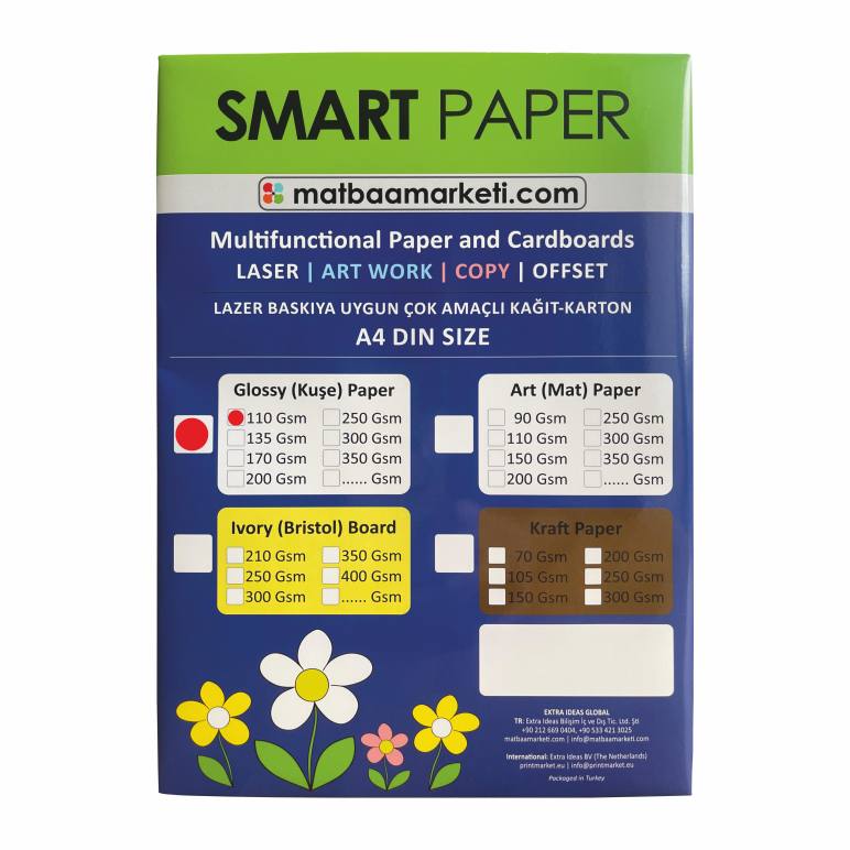 Kuşe Gramajlı Kağıt A4 115 Gr