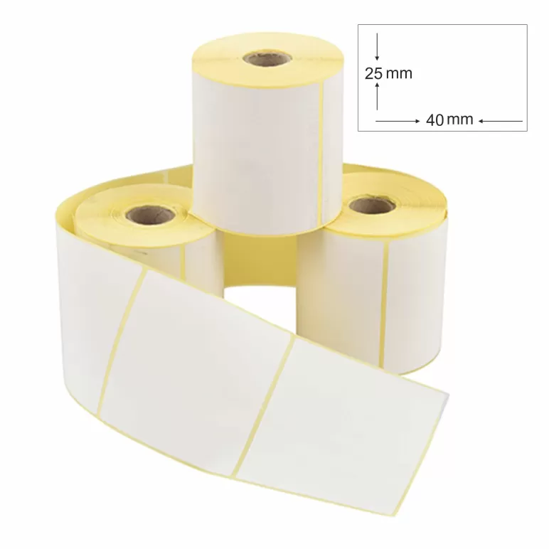 2,5x4 cm rulo etiket
