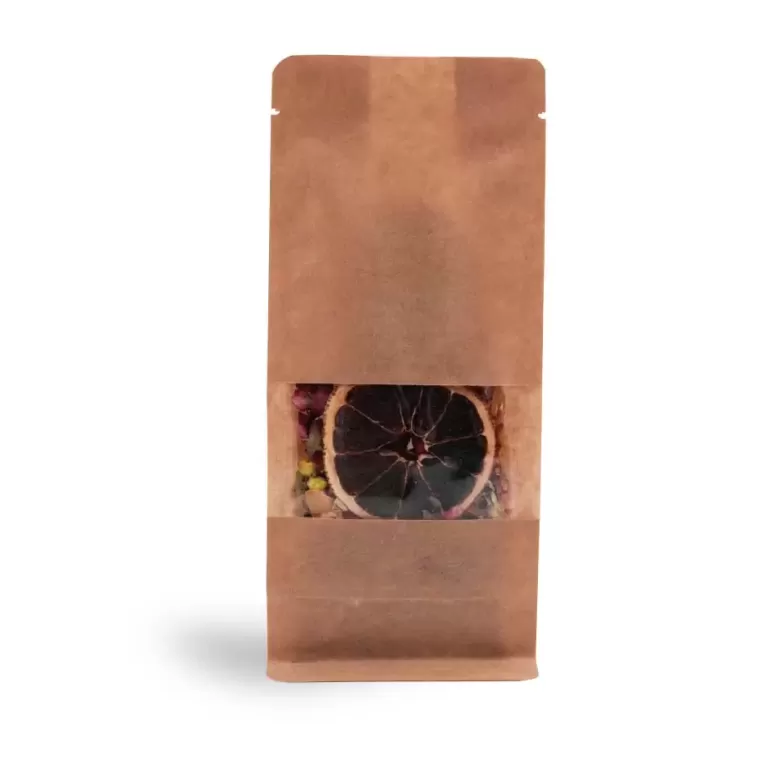 Kraft Pencereli Flat Bottom 11x28x8 cm