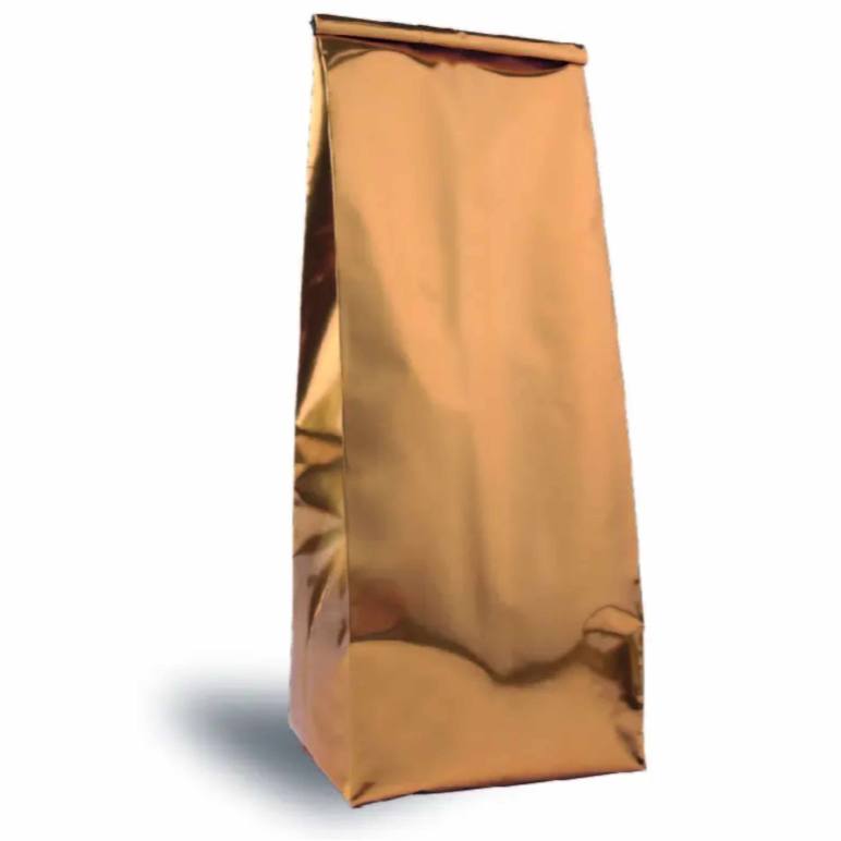Gold Aluminyum Yan Körüklü Torba 12,5x40x8Cm
